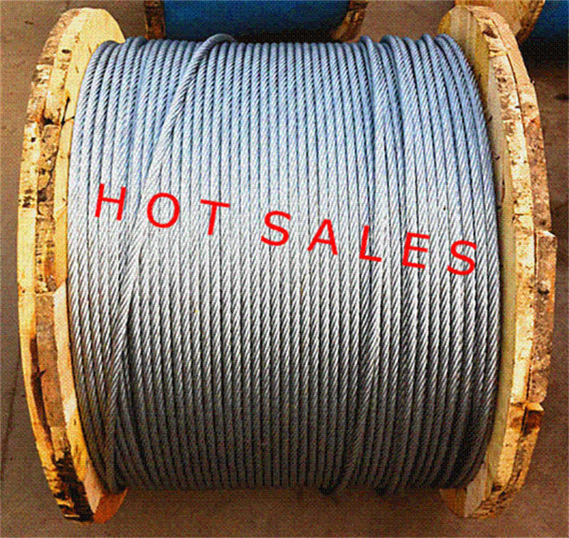 Galvanized 6X36ws+FC Diameter 6-80mm 10% off for Hoisting Steel Wire Rope