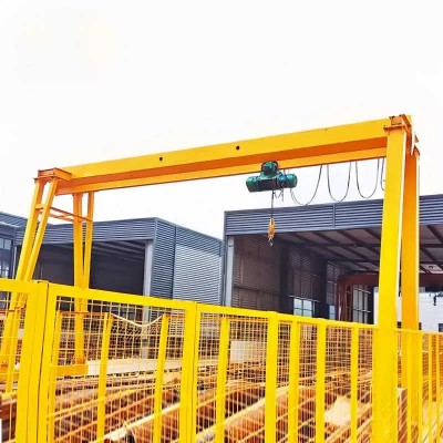 Portable Single Beam Gantry Crane – 2 Ton Capacity with Electric Hoist
