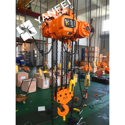 Compact 1 Ton Electric Chain Hoist Kit w/ Trolley & Pendant Switch