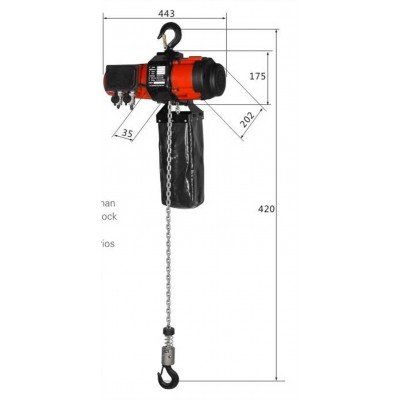 Foundry Duty Electric Wire Rope Hoist with Heat Resistant Coating