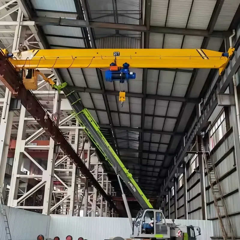 1-50T European Single Beam Overhead Crane – Low Headroom Design