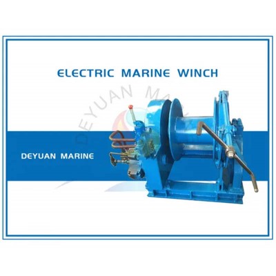 Marine Single Drum Diesel Winch 10 Ton Capacity Heavy Duty Towing Winch
