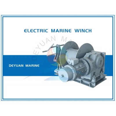 Marine Single Drum Diesel Winch 10 Ton Capacity Heavy Duty Towing Winch