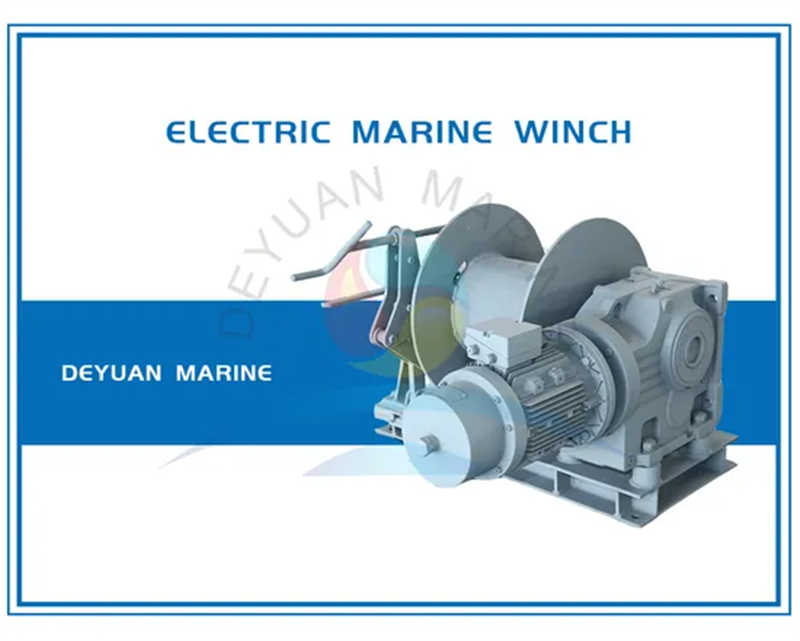 Diesel Engine Driven Double Drum Winch 20 Ton Pulling Force Marine Grade