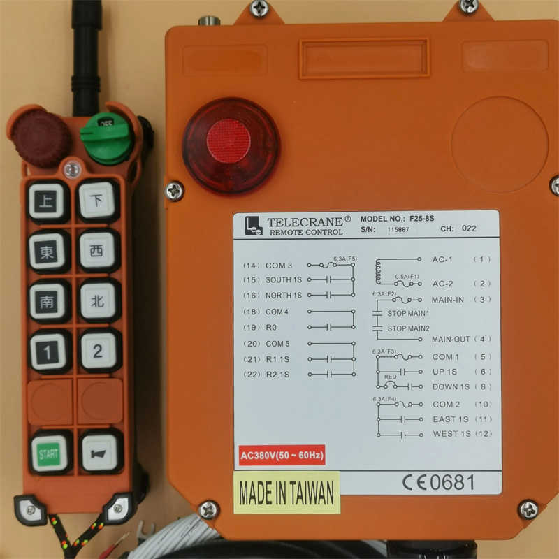 F25-8s 120V Remote Control Switch Telecrane Remote Control