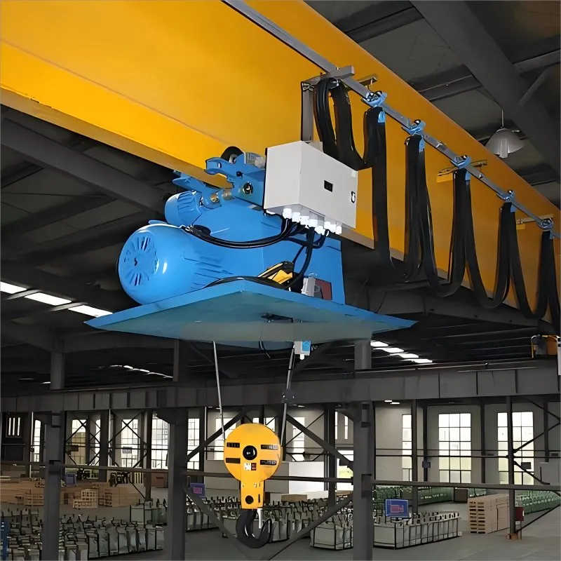 Compact Metallurgy Single Girder Crane 3t Capacity Electric Hoist Variable Span
