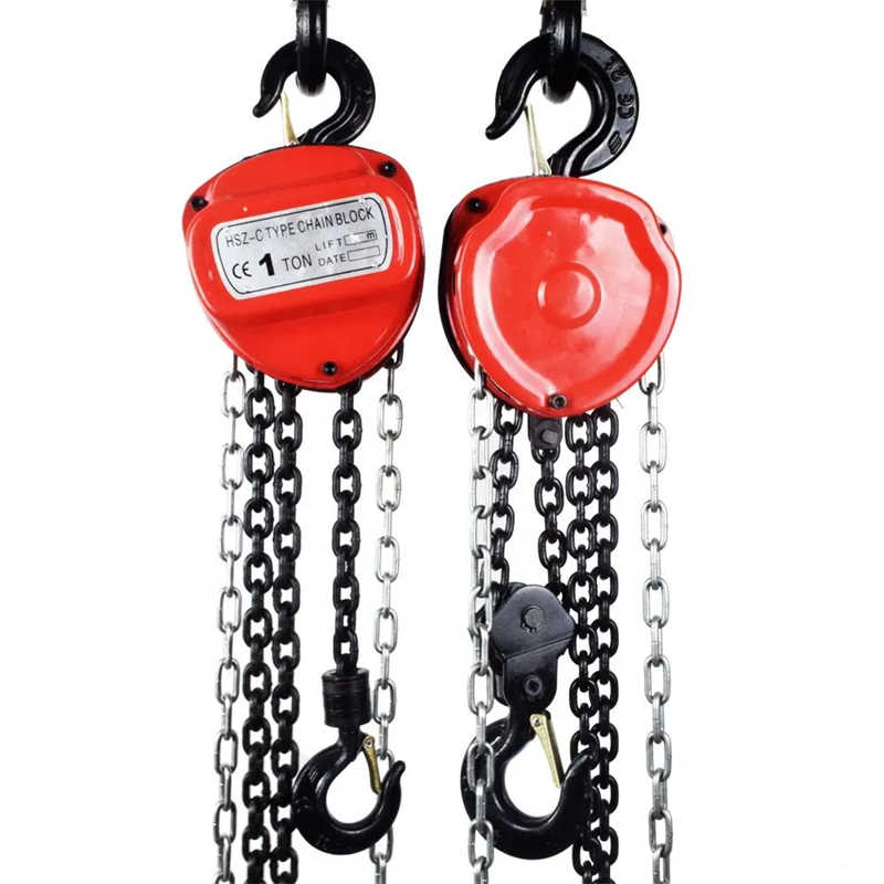 Portable Manual Chain Pulley Hoist 1 Ton For Construction Sites 8m Reach
