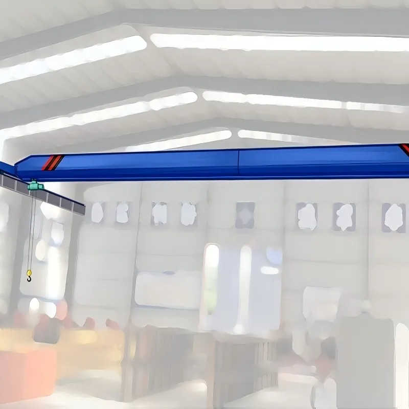 10 Ton Single Girder Bridge Crane Low Headroom Design Radio Remote Control