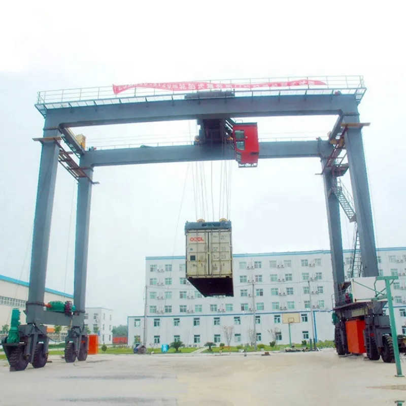 Heavy-Duty Double Beam Gantry Crane for Container Stacking & Transport