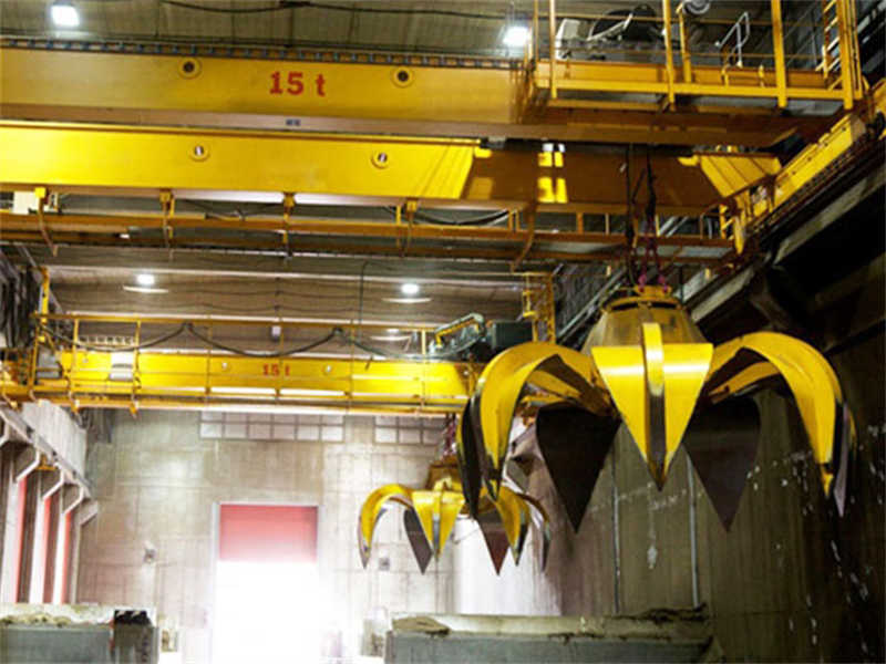 Double Girder Grab Overhead Crane System - High Productivity for Scrap Yards
