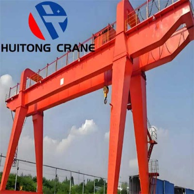 Reliable Mobile Rail Double Girder Gantry Crane with Electric Hoist