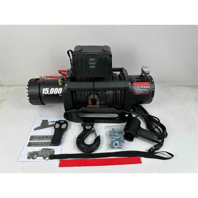 Heavy Duty Electric Winch 17000lbs Steel Cable