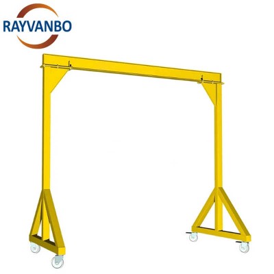 Electric Hoist Portable Trackless Adjustable Height Mobile Gantry Crane 5 Ton