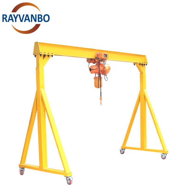 China Manufacture Small Gantry Crane Portable 3 Ton 5ton with Mobile Wheel