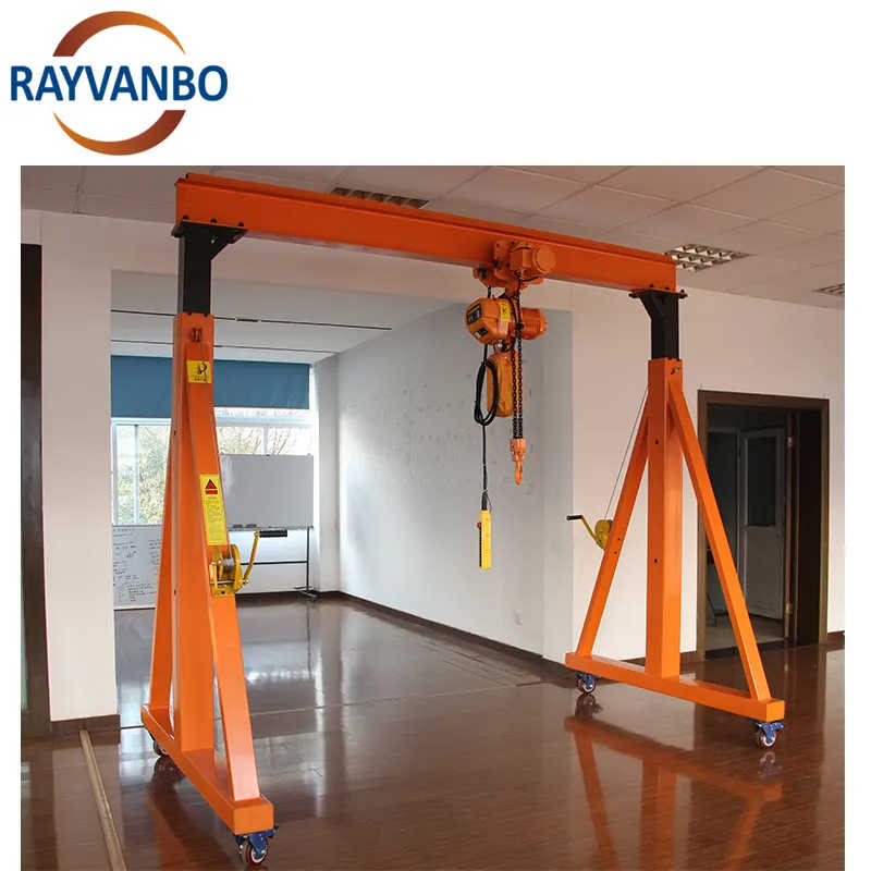 China Manufacture Small Gantry Crane Portable 3 Ton 5ton with Mobile Wheel