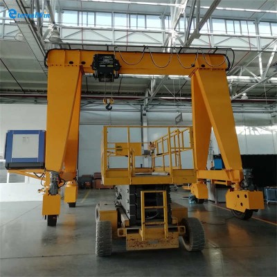 European Type Single Girder 25t Rubber Tyre Movable Container Gantry Crane