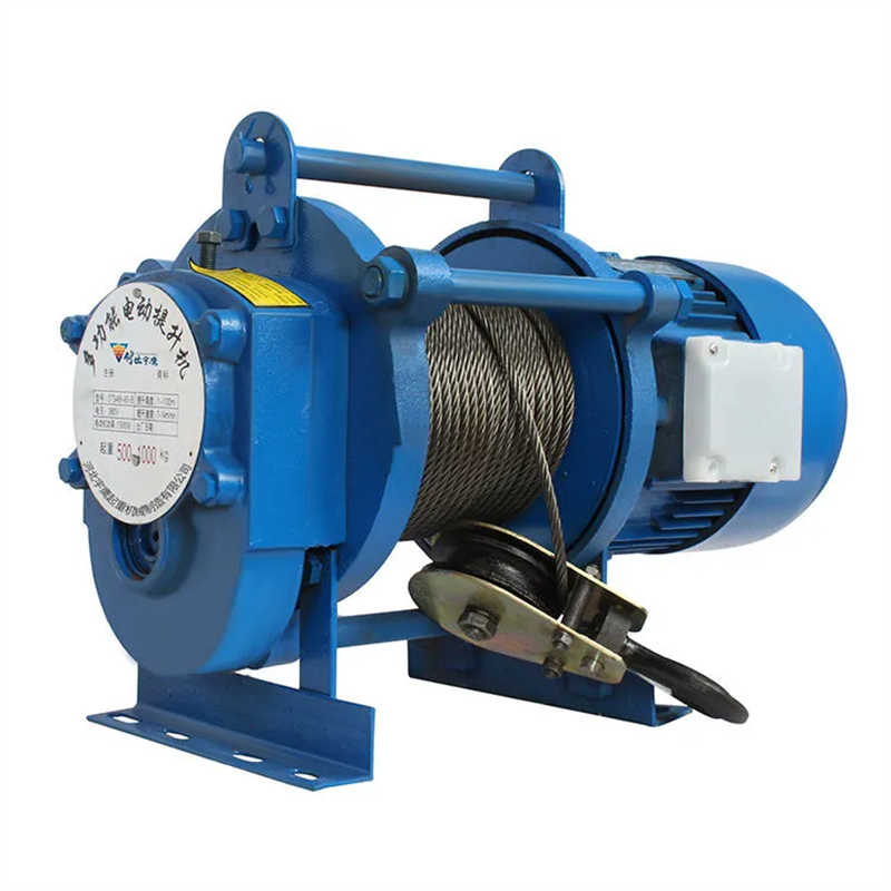 220V 50Hz 500kg Portable Crane Electric Wire Rope Hoist Winch Hoist