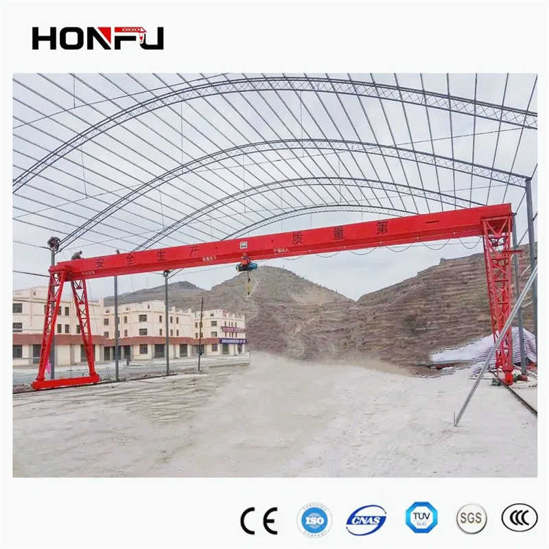 New 12-24 Months Electric Hoist Double Girder Rail Mounted Gantry Crane