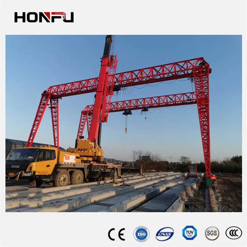 New 12-24 Months Electric Hoist Double Girder Rail Mounted Gantry Crane