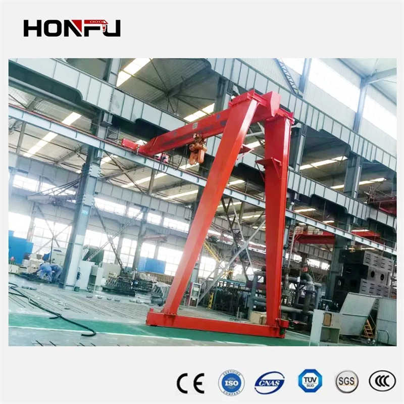 Mobile Price Portable Rail Mounted Aluminum 5 Ton Half Gantry Crane