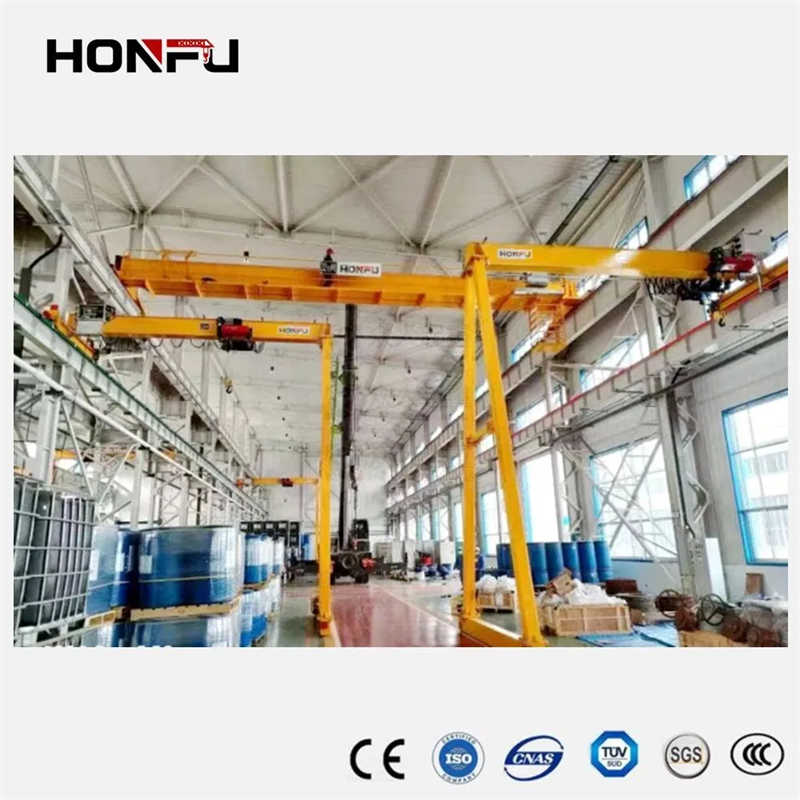 Factory Gantry Price Portable Rail Mounted Aluminum 5 Ton Overhead Crane