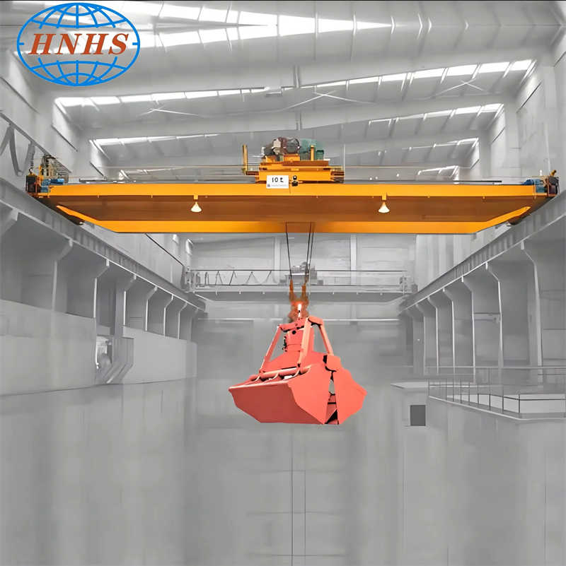 Double Girder/Beam Overhead/Bridge Crane with Grab for Waste Power Plant