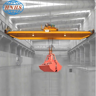 Double Girder/Beam Overhead/Bridge Crane with Grab for Waste Power Plant
