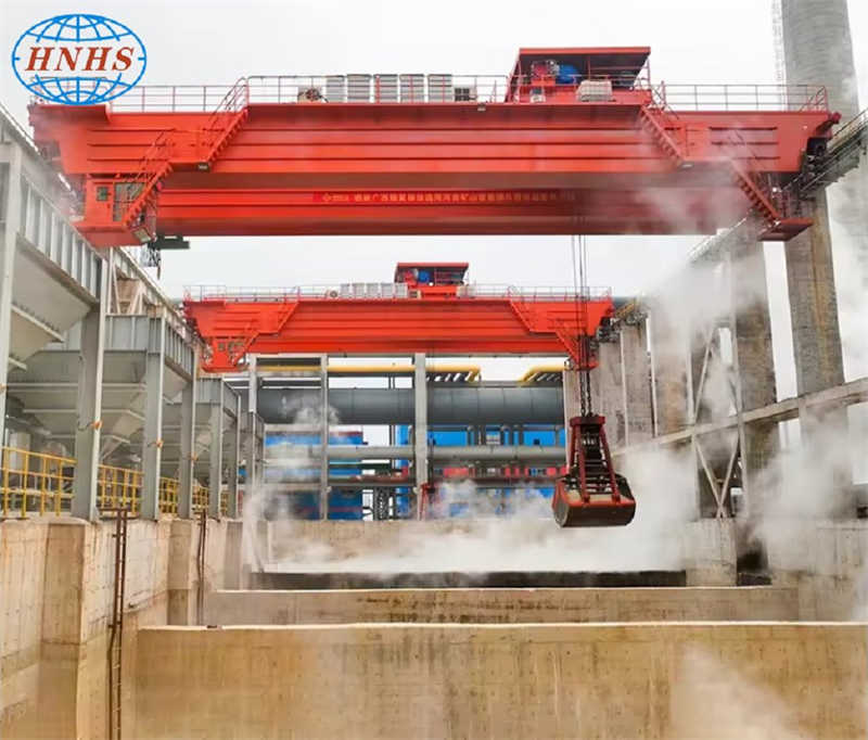 Double Girder/Beam Overhead/Bridge Crane with Grab for Waste Power Plant