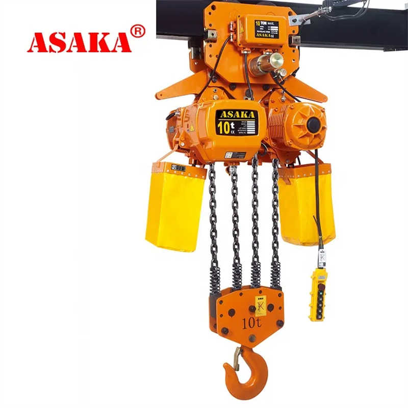 2 Ton Low Headroom Electric Chain Hoist with Push Trolley