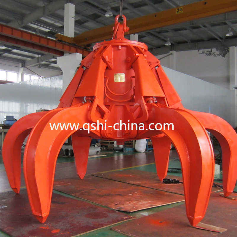 Steel Plant Crane Electro-Hydraulic Orange Peel Grab Bucket