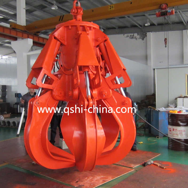 Steel Plant Crane Electro-Hydraulic Orange Peel Grab Bucket