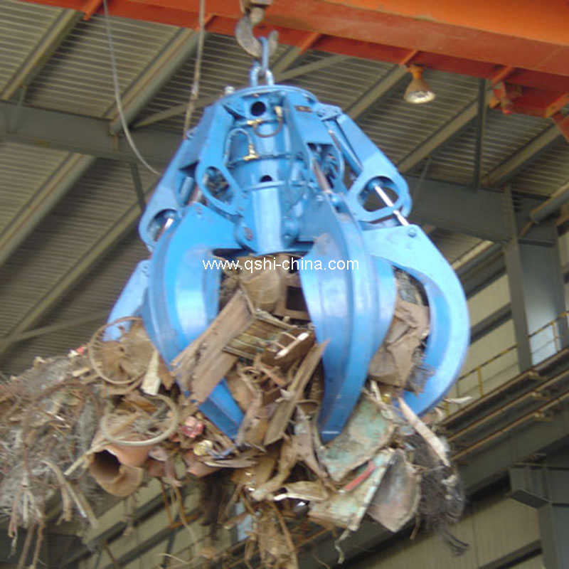 Steel Plant Crane Electro-Hydraulic Orange Peel Grab Bucket