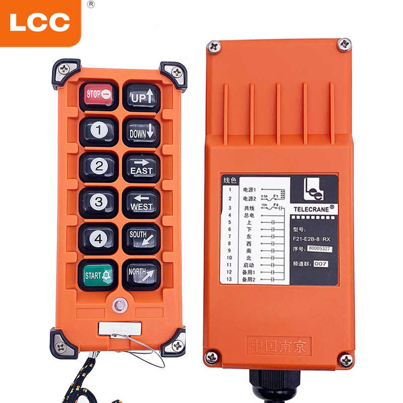 8 Channel F21-E2b-8 Wireless Radio Remote Control Single Speed for Cranes