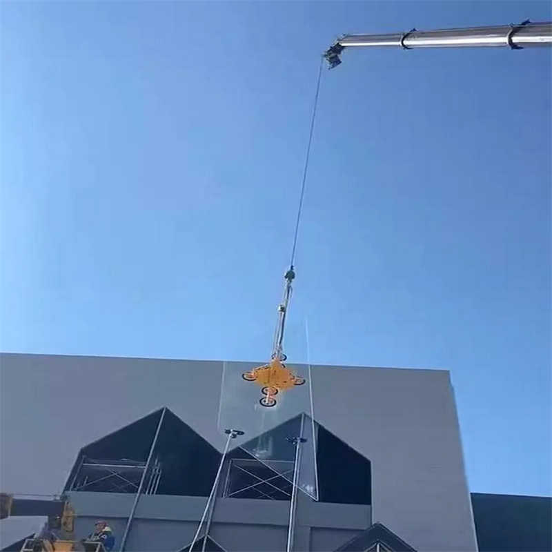 CE SGS 400~2000kg Glass Suction Cup Vacuum Lifter with Hoist Trolley