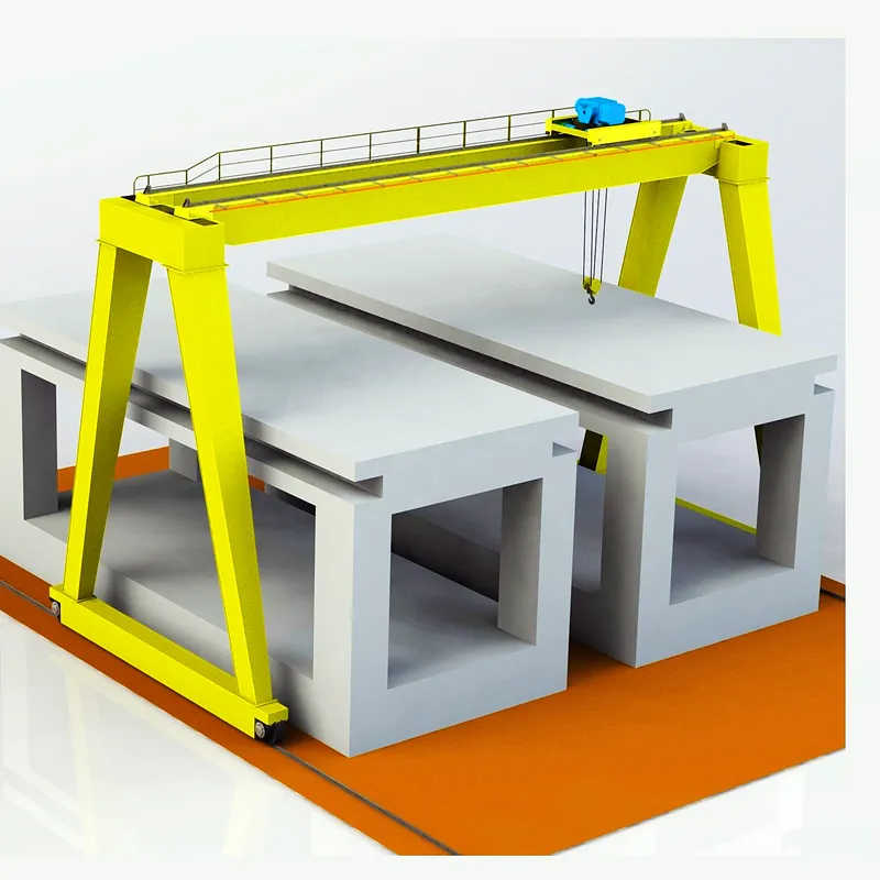 High Working Level 10 Ton Movable Gantry Crane with Double Hoist