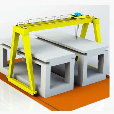 High Working Level 10 Ton Movable Gantry Crane with Double Hoist