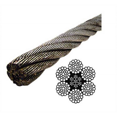 19*7 Iwrc Ungalvanized Wire Rope with Rotation Resistant