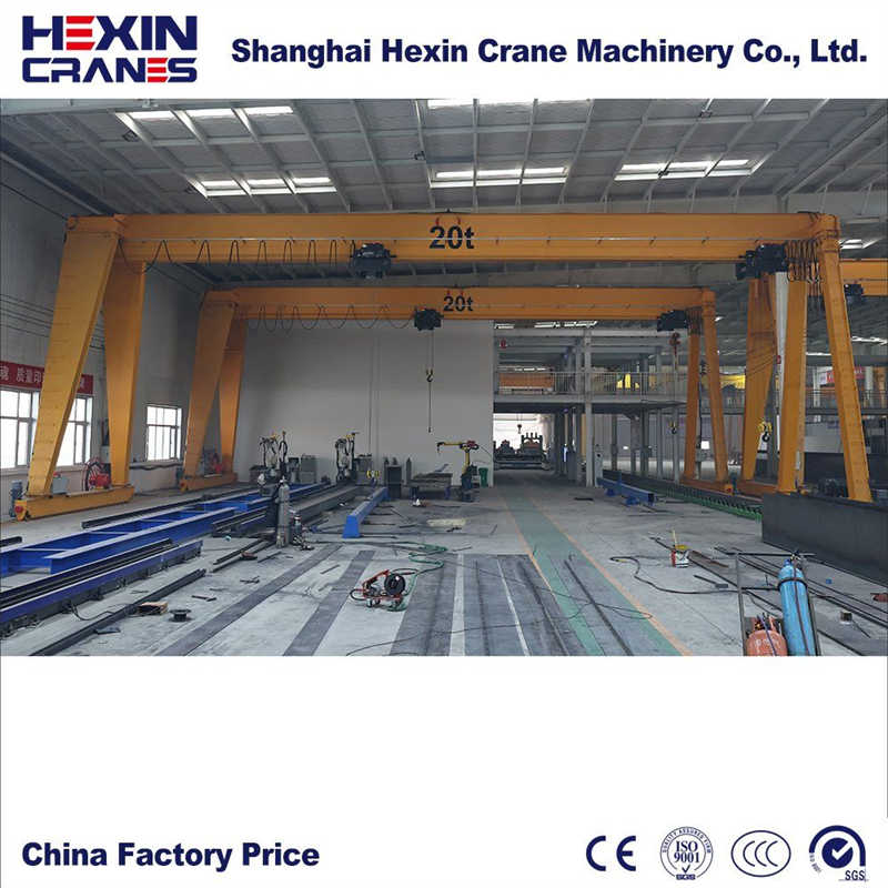 Efficient 20t Single Girder Gantry Crane with Two Euro Hoists