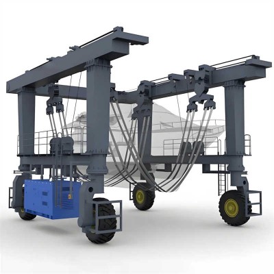 Reliable Supplier Rubber Tyre Yacht Crane 120 Ton Marine Boat Gantry Crane