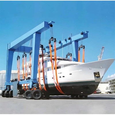Yacht Hydraulic Boat Lift Crane 80t Traveling Vessel Hoist Equipment