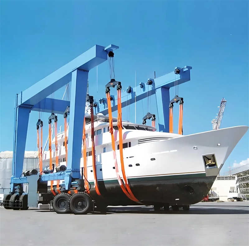 Wheels Mobile Boat Hoist Yacht Handling Machine Boat Lift Gantry Crane