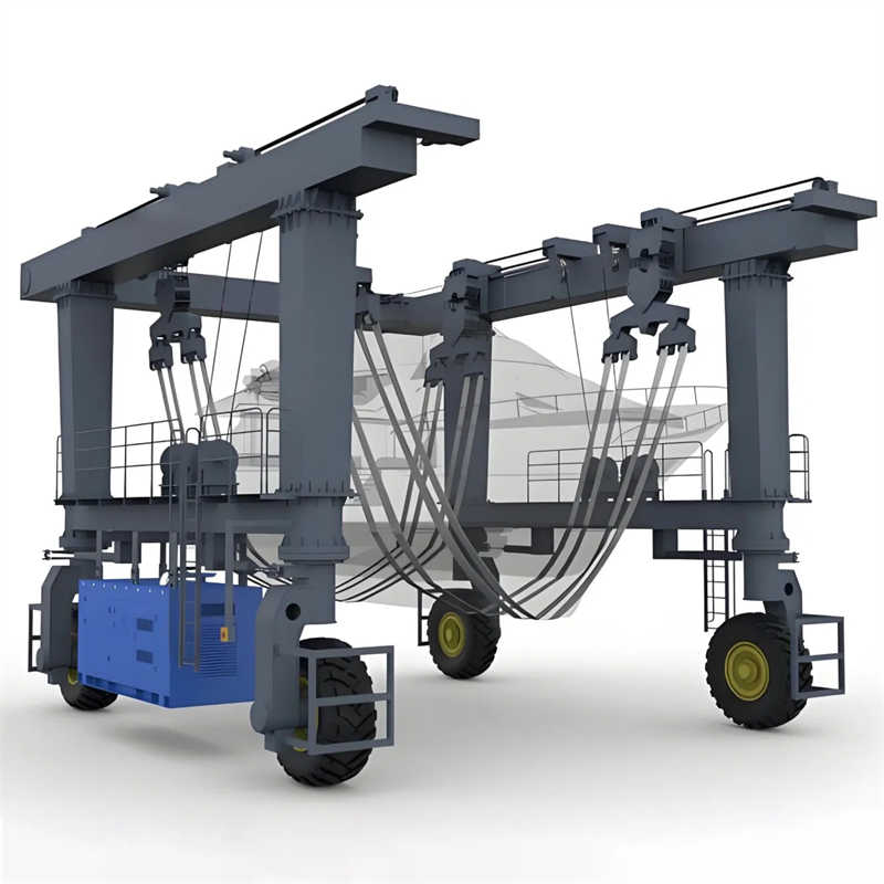 Wheels Mobile Boat Hoist Yacht Handling Machine Boat Lift Gantry Crane