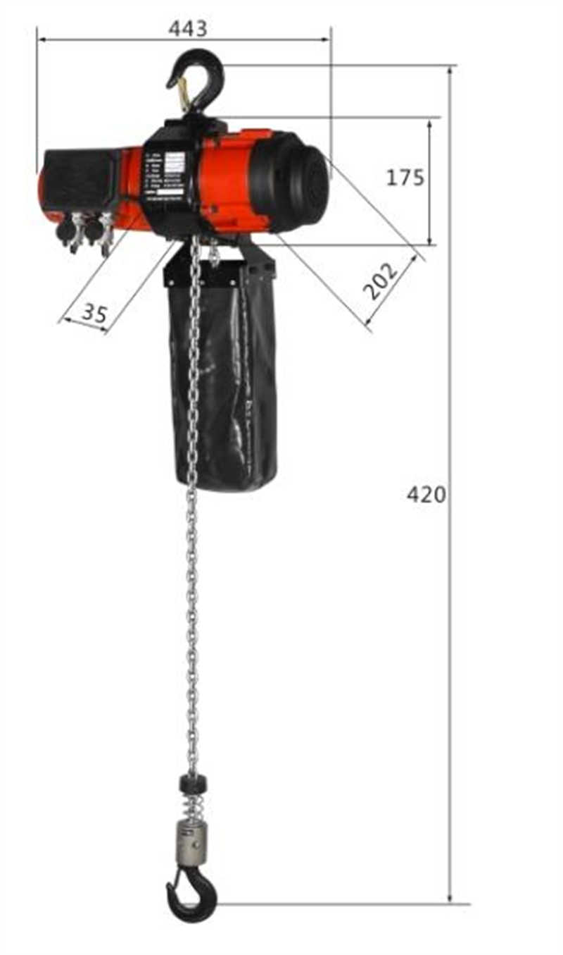 Lifting Equipment Electric Mini Chain Hoist Construction Crane 110V/220V