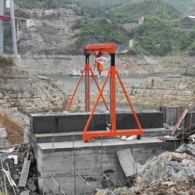 1 Tons Customized Electric Telescopic Hand Push Gantry Crane Manufacturer