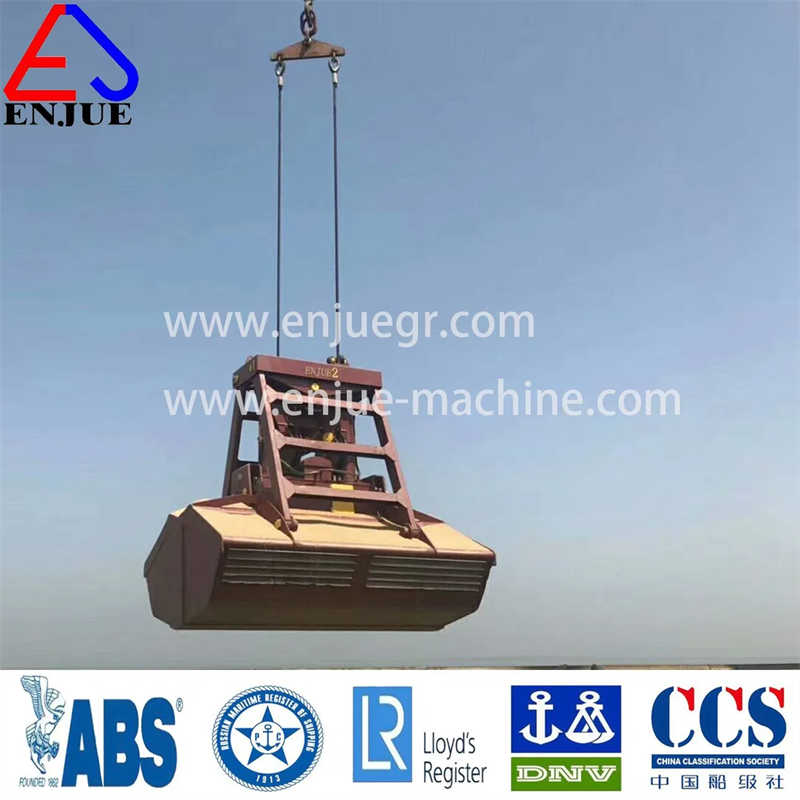 Enjue 25t Single Rope Radio Remote Control Clamshell Grab Bucket