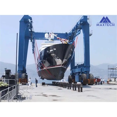 Rubber-Tired Gantry (RTG) Boat Lift Crane | 10-Ton Capacity | 9m Span