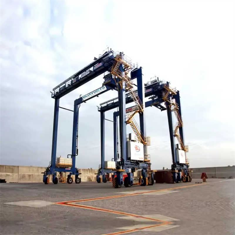 Rtg Yacht Handling Machine Rubber Tire Crane Mobile Ship Loading
