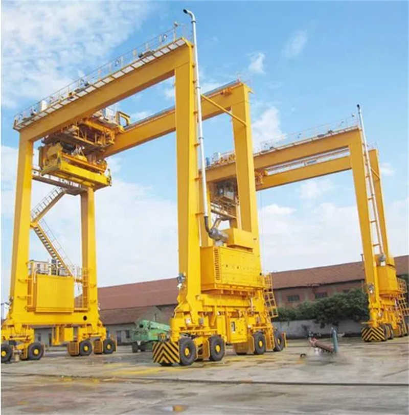 Rtg Yacht Handling Machine Rubber Tire Crane Mobile Ship Loading