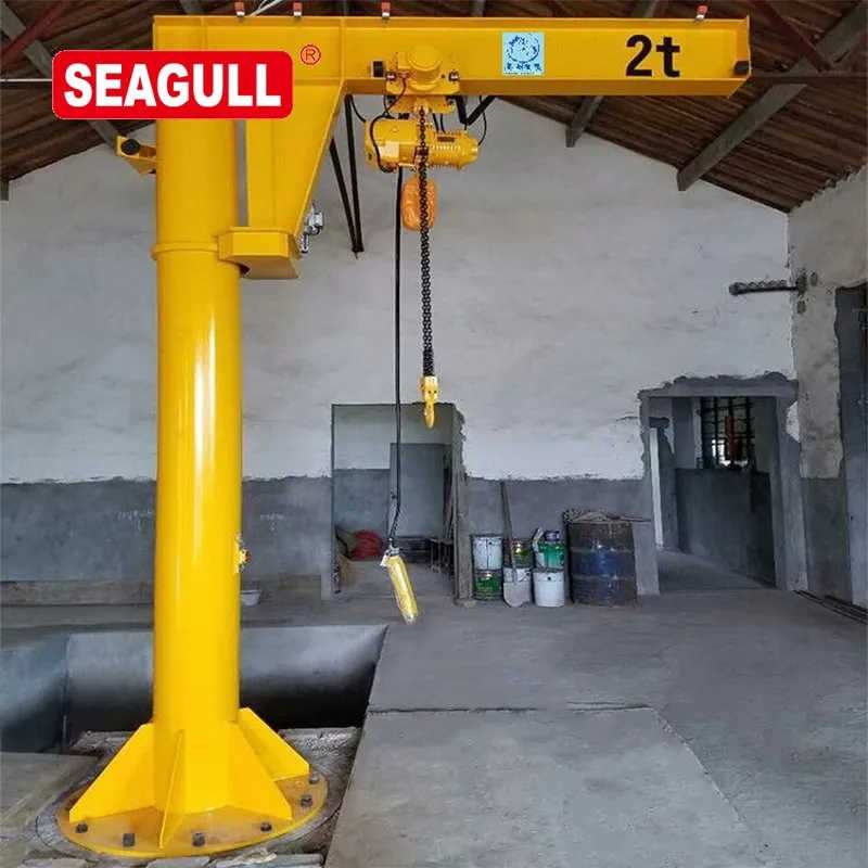 Offshore 0.5-3t Floor Rotary Rail Mounted Rotating Electric Jib Crane