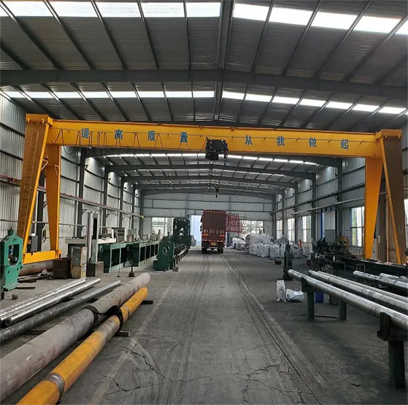 8 Ton Single Girder Gantry Crane with Motorized Trolley for Factory Floor Use